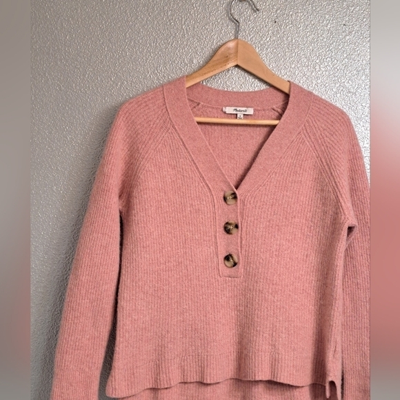 Madewell Dusty Rose Wool Blend Pullover Sweater    Size M - Picture 5 of 7